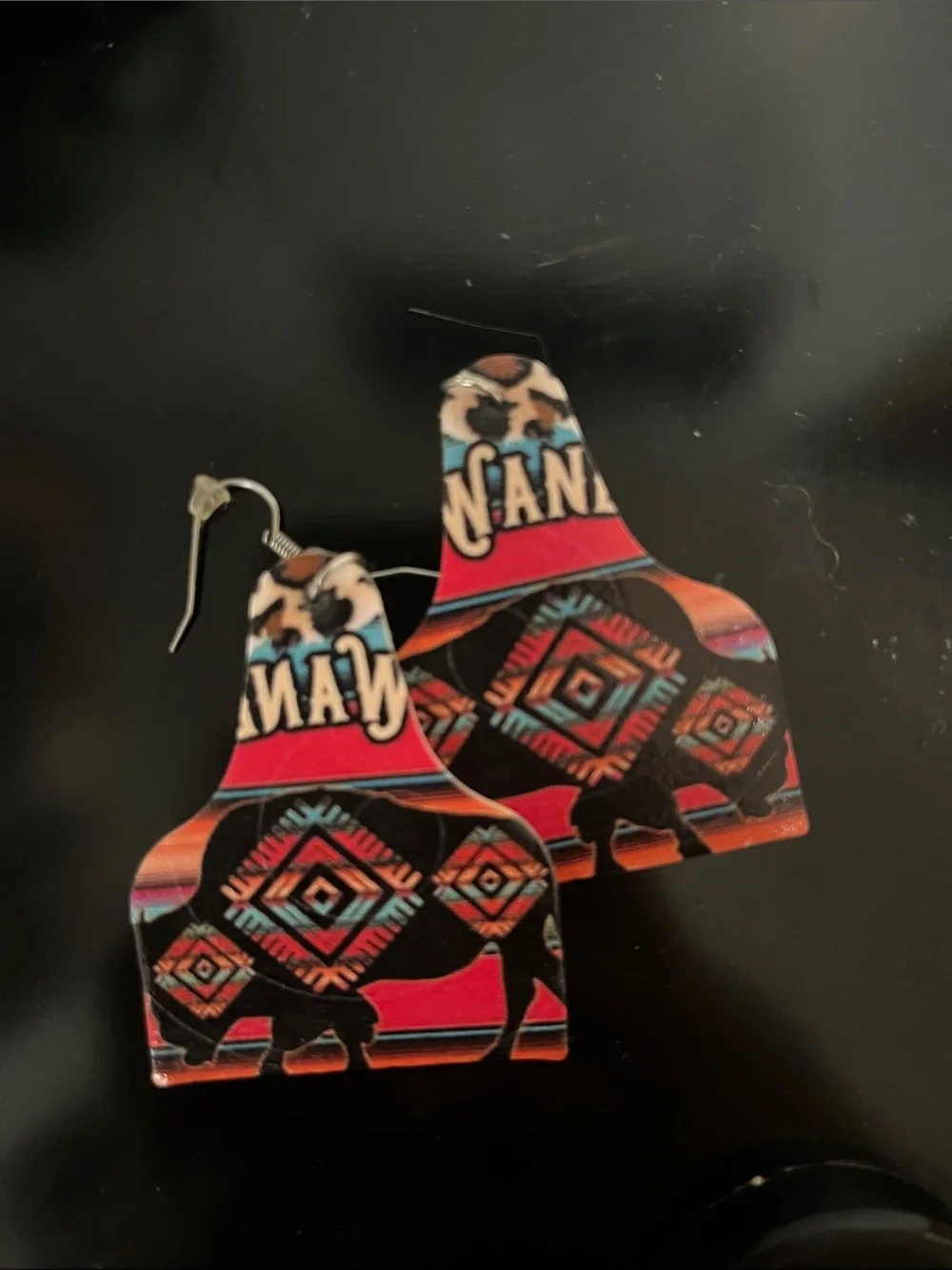 Southwestern Pattern Drop Earrings Ear Tag
